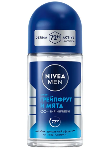 NIVEA MEN антиперспирант грейпфрут и мята 50мл ролл 82808